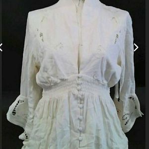 idyllwind cream lace bell sleeve blouse XS